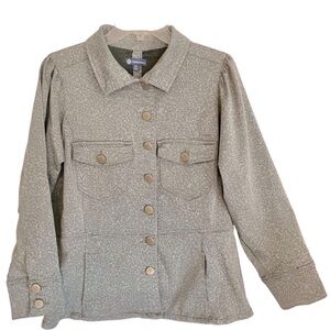 Democracy Women’s Gray Animal-Print Jean Jacket